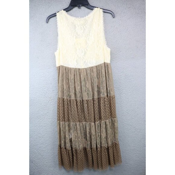 a'reve Anthropologie Lace Tiered Crocheted Trim Overlay-Size Medium - Picture 8 of 10